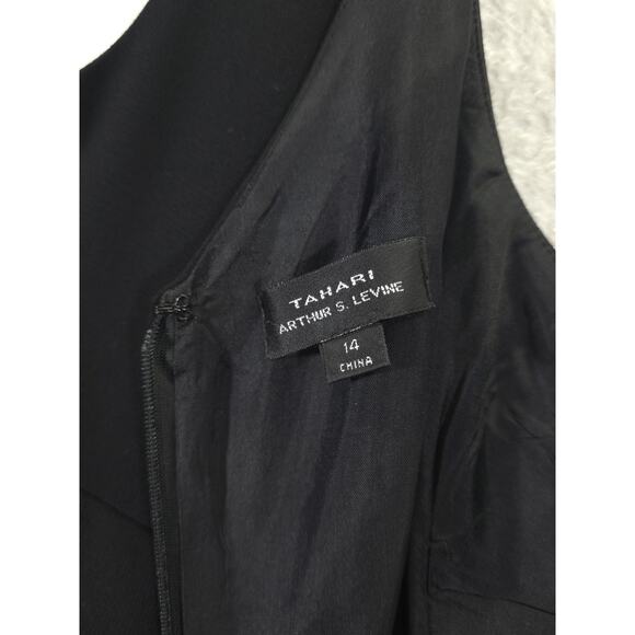 Tahari Arthur S Levine Black Dress Sleeveless Women 14 Office Staple Layering - Picture 7 of 10